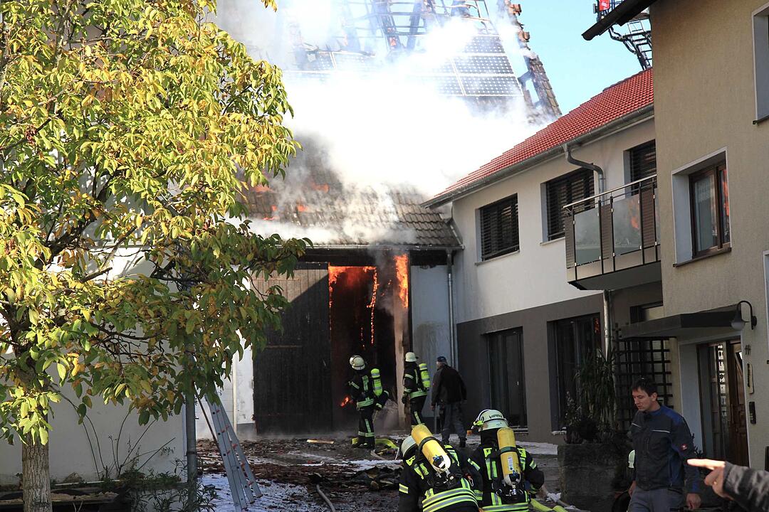 Brand in Schweinestall in Herzogenaurach