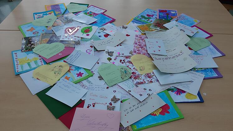 Briefe, die das Quartier zum Valentinstag erreicht haben.