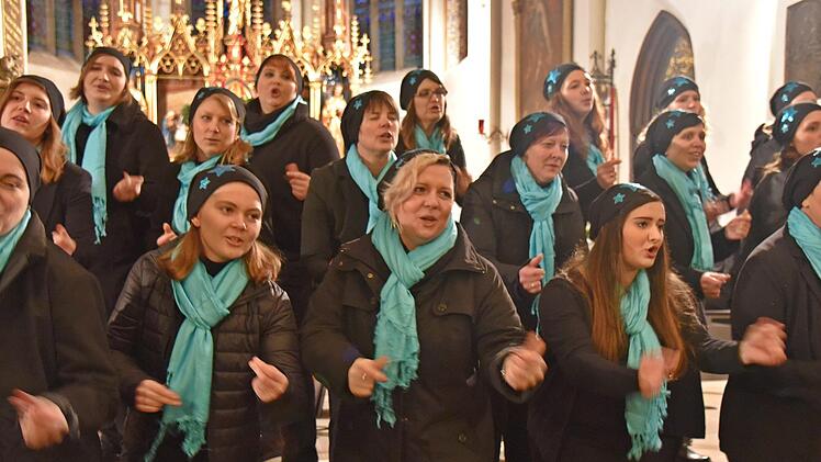 Heiter und beschwingt stimmte das Vocalensemble in der Stadtpfarrkirche auf die bevorstehende Adventszeit ein. Foto: Gabi Arnold