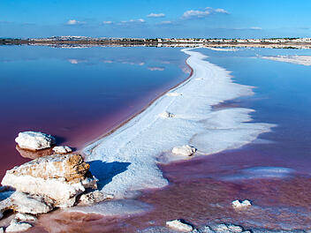 Salzsee in Torrevieja, Spanien
