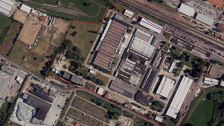 Blick auf das rund 140 000 Quadratmeter große Betriebsgelände der Firma Schaeffler in Eltmann Foto: Stadt Eltmann