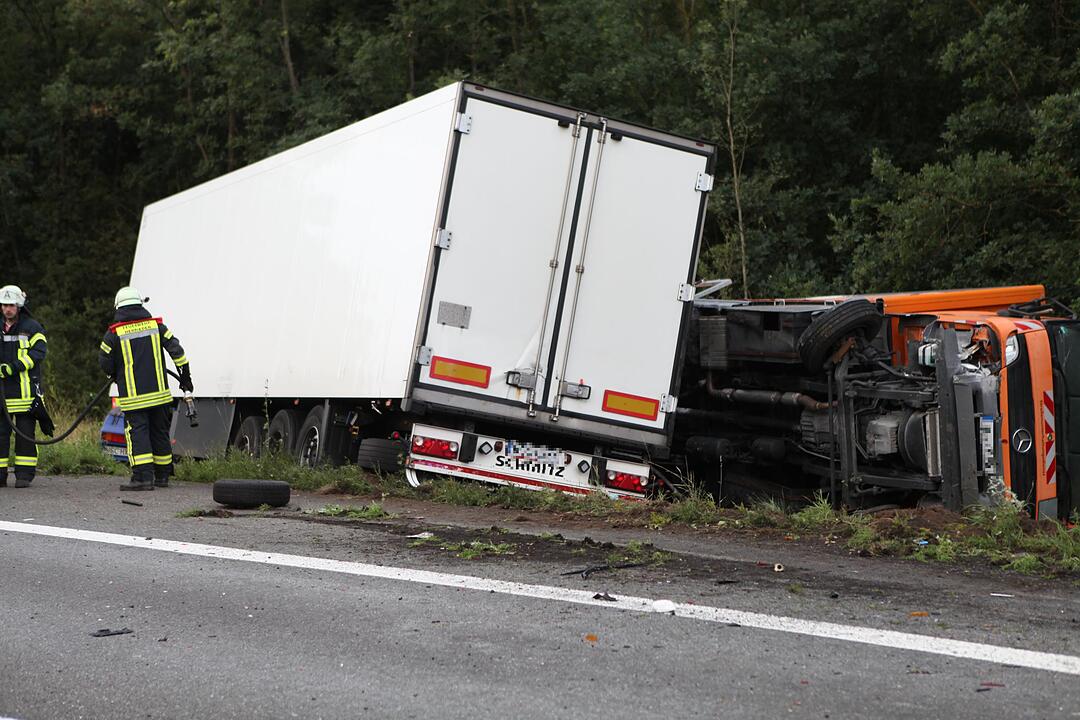 Tödlicher Lkw-Unfall auf der A6 bei Ansbach