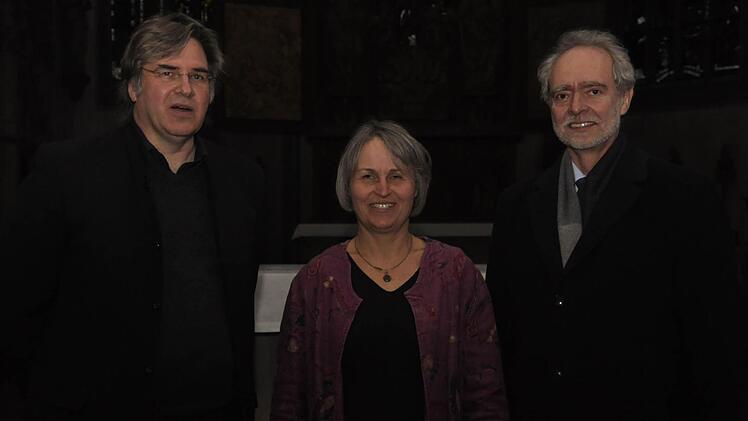 Peter Rottmann, Alja Riecke und Norbert Reiter schufen mit ihren Interpretationen Gebilde, die die Seele tief berührten.  Foto: Peter Klopf