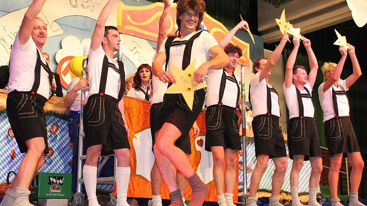 Für die Wiesn-Sitzung hatten die Gentlemen eine eigene zusätzliche Nummer einstudiert, um den Damen "einen Stern, der deinen Namen trägt" schenken zu können.