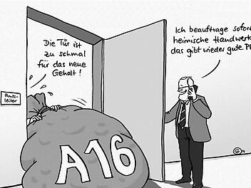 Mehr Spitzenverdiener, mehr Bürgermeister? In Bamberg hat sich eine Debatte um die Personalkosten entwickelt.   Karikatur: Christiane Pfohlmann