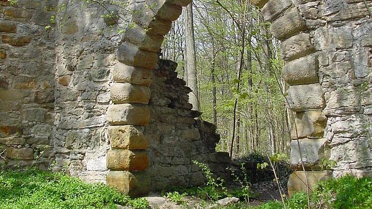 Diese künstlich angelegte Ruine stellt den Eingang des Landschaftsgartens dar.  Foto: Gerhard Schmidt