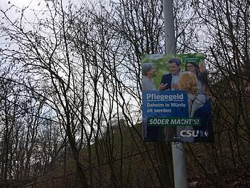Das vergessene Plakat: CSU-Landtagswahlwerbung im Schatten der  Veste.Oliver Schmidt