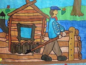 Die Flößerei aus der Sicht der Kinder Foto: Gerd Fleischmann