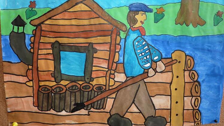 Die Flößerei aus der Sicht der Kinder Foto: Gerd Fleischmann