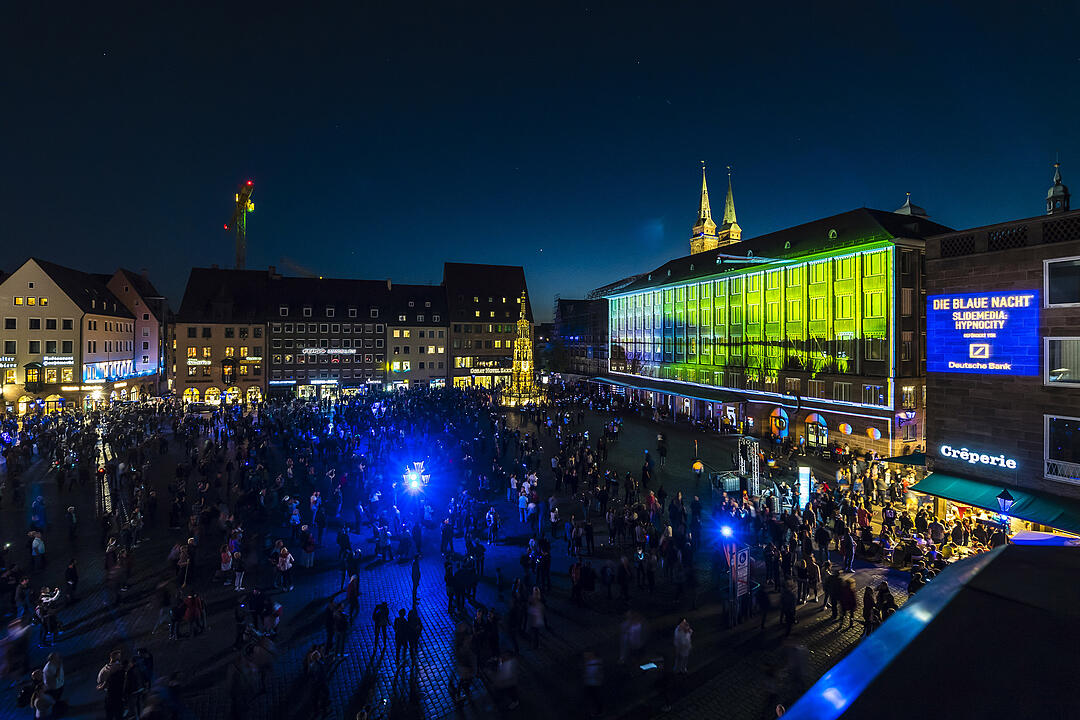 Impressionen der Blauen Nacht 2018 in Nürnberg