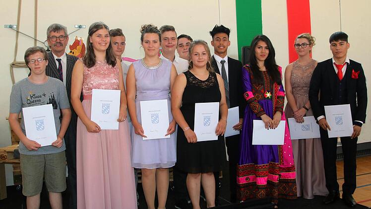 Abschlussfeier der Freiherr-von-Lutz-Mittelschule in Münnerstadt.Dieter Britz