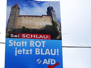 Bei der Kommunalwahl 2020 verzichtete die AfD in Coburg auf jegliche Plaktierung. Unser Bild stammt von der letzten Landtagswahl.Foto: Jochen Berger