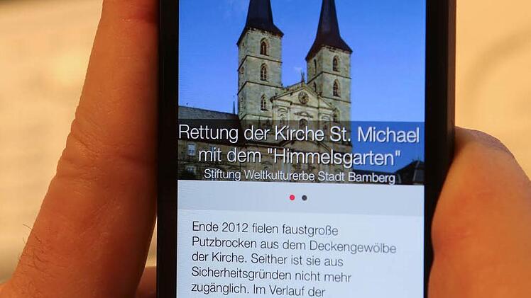 Es sind weltweite, aber auch lokale Projekte wie die "Rettung der Kirche St. Michael" in der App zu finden.   Foto: Barbara Herbst