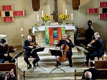 Das Bamberger Streichquartett beeinderuckte die Zuhörer beim Benefiz-Konzert in der Schottensteiner Pankratiuskirche. Foto: Jochen Berger