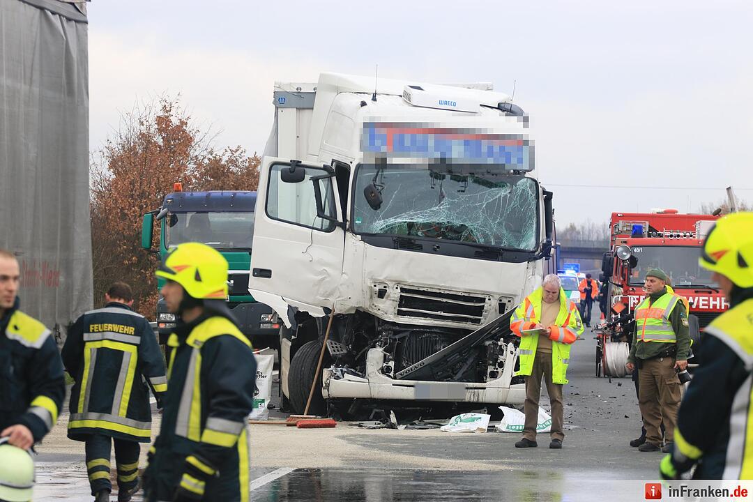 Lkw-Unfall auf A73 bei Buttenheim