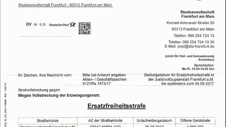 Diesen Brief fand eine Bad Kissingerin im Briefkasten.  Repro: Joachim Zehnter