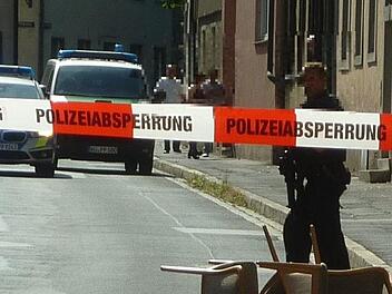 Die Münnerstädter Oberstadt war wegen des Polizeieinsatzes am Montag für eine gute halbe Stunde abgesperrt.privat