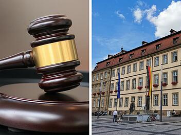 Collage aus Richterhammer und Bamberger Rathaus