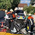 Eine unbekannte Substanz sorgte am Nachmittag in Schwabach für sieben Verletzte. Wegen eines Nachbarschaftsstreit wurde die Polizei zum Einsatzort gerufen. Foto: News5/Friedrich