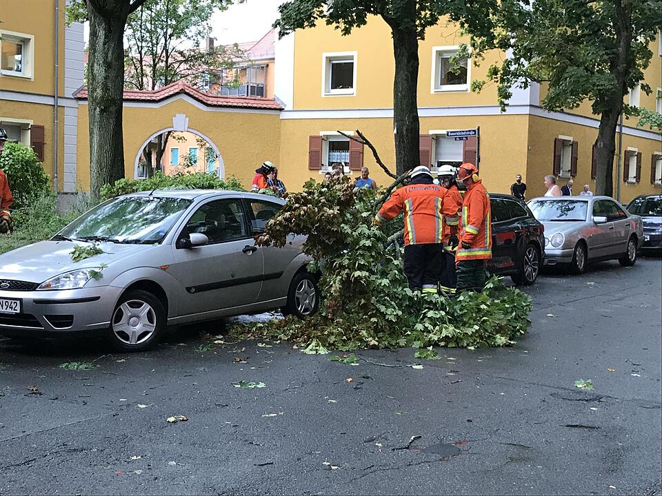 Schweres Unwetter über Mittelfranken