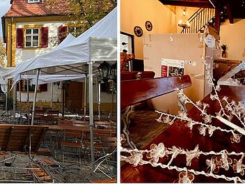 Bamberg: Sturm "Ignatz" zerstörte den Biergarten des Bruckertshofs fast vollständig