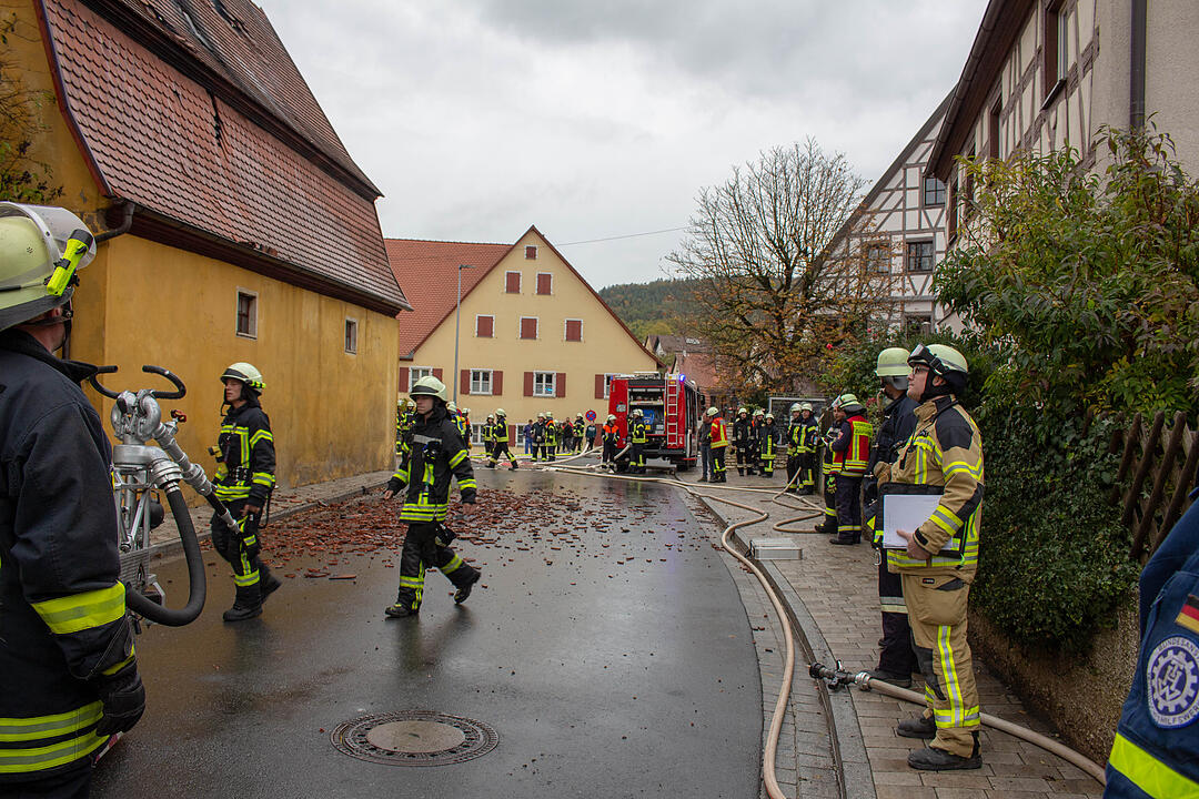 Scheune brennt: Großbrand in Mittelfranken führt zu hohem Sachschaden