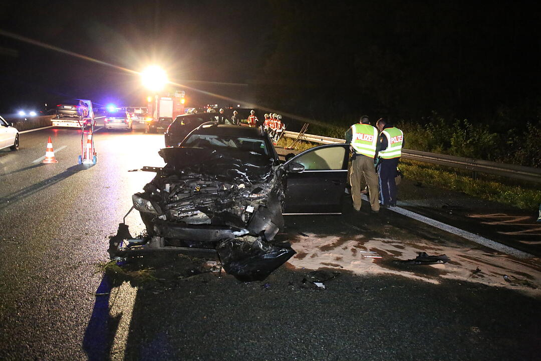 Kettenreaktion auf der A9: vier Menschen verletzt
