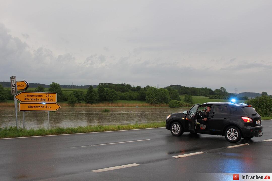 Unwetter über Franken
