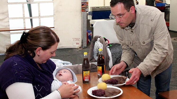Einer der jüngsten Geburtstagsgäste