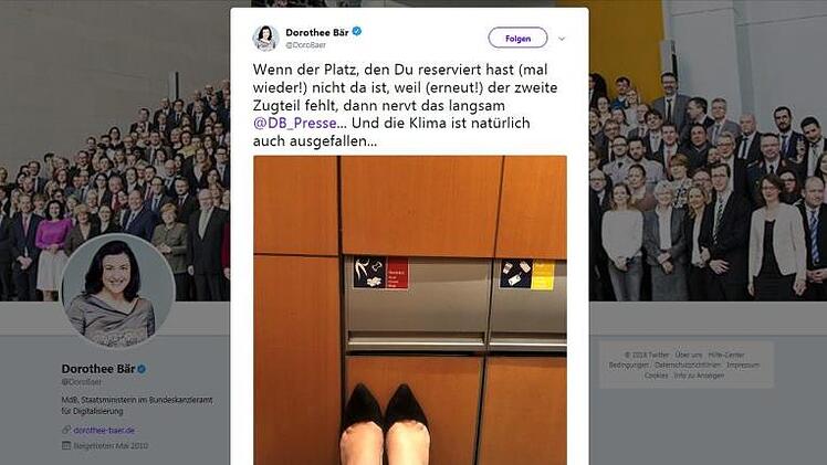 Der Tweet von Dorothee Bär. Repro: Screenshot Saale-Zeitung