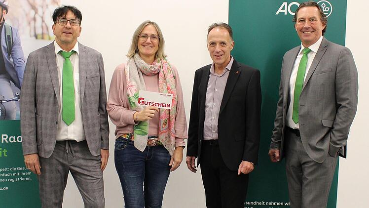 Martina Leuchner ist vom ADFC und von der AOK als Siegerin geehrt worden.