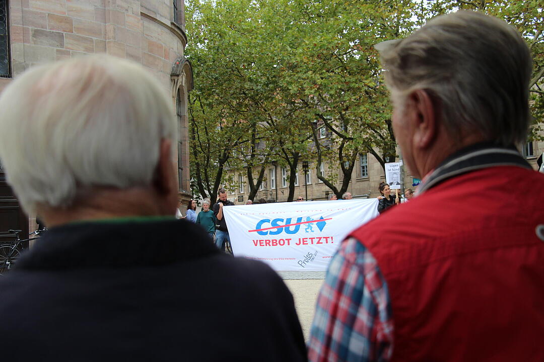 Antifa-Demo gegen Joachim Herrmann in Erlangen