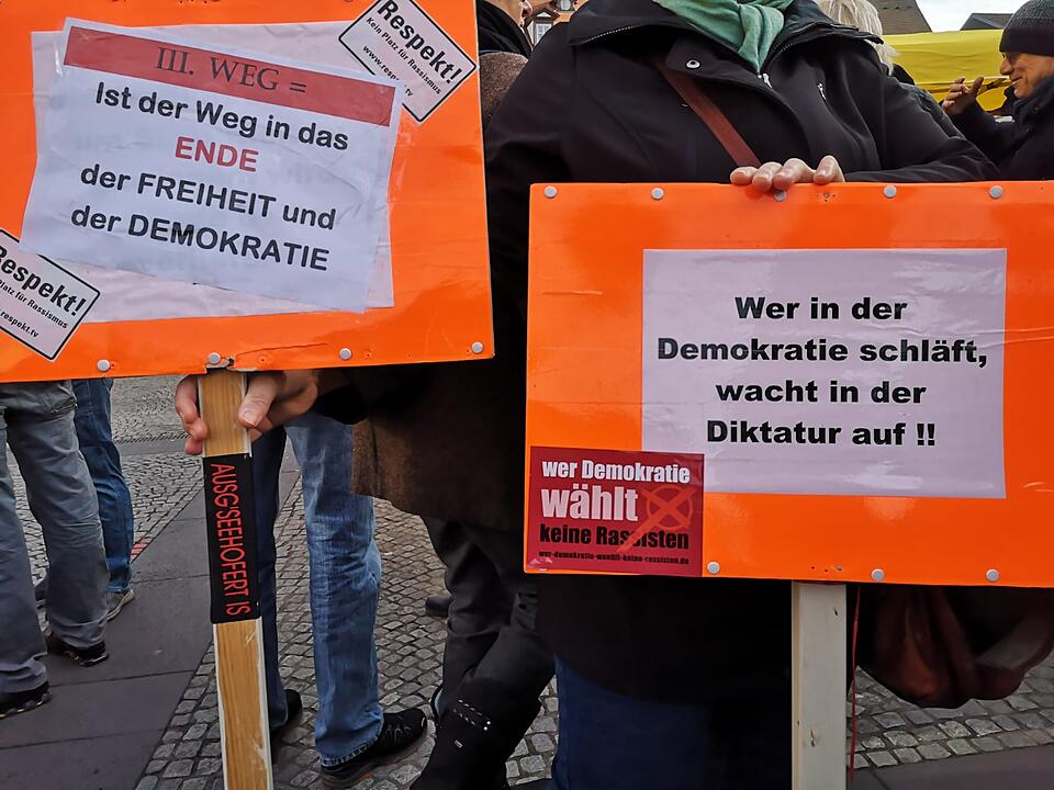 Demonstrationen in Bamberg: III. Weg und Gegendemo