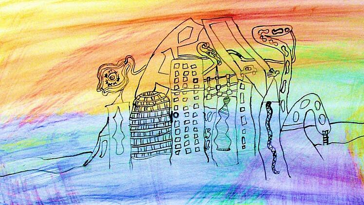 "Meine Traumstadt" heißt dieses Werk, das bei der Ausstellung zu sehen sein wird.  Foto: may