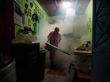 Der Kampf gegen die M&uuml;cken, die das Zika-Virus &uuml;bertragen. Foto: Miguel Gutierrez, dpa