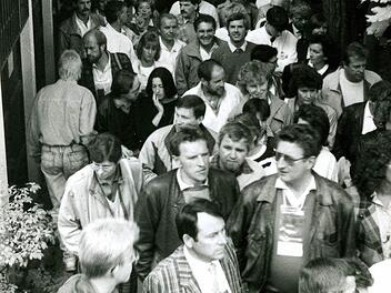 Großer Andrang herrschte bei den Bundesliga-Duellen der 1980er. Fotos: TC Bamberg
