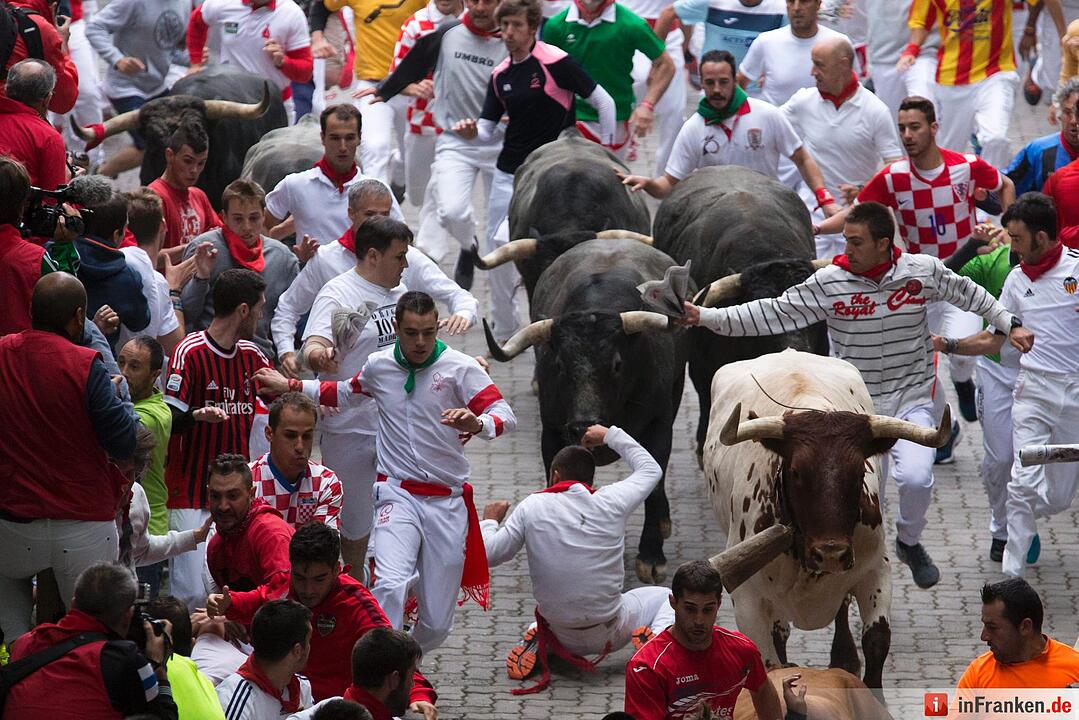 Stierhatz in Pamplona