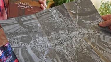 Eingelegt ist auch ein Luftbild, das die Amerikaner an 19. Juli 1945 aufnahmen.