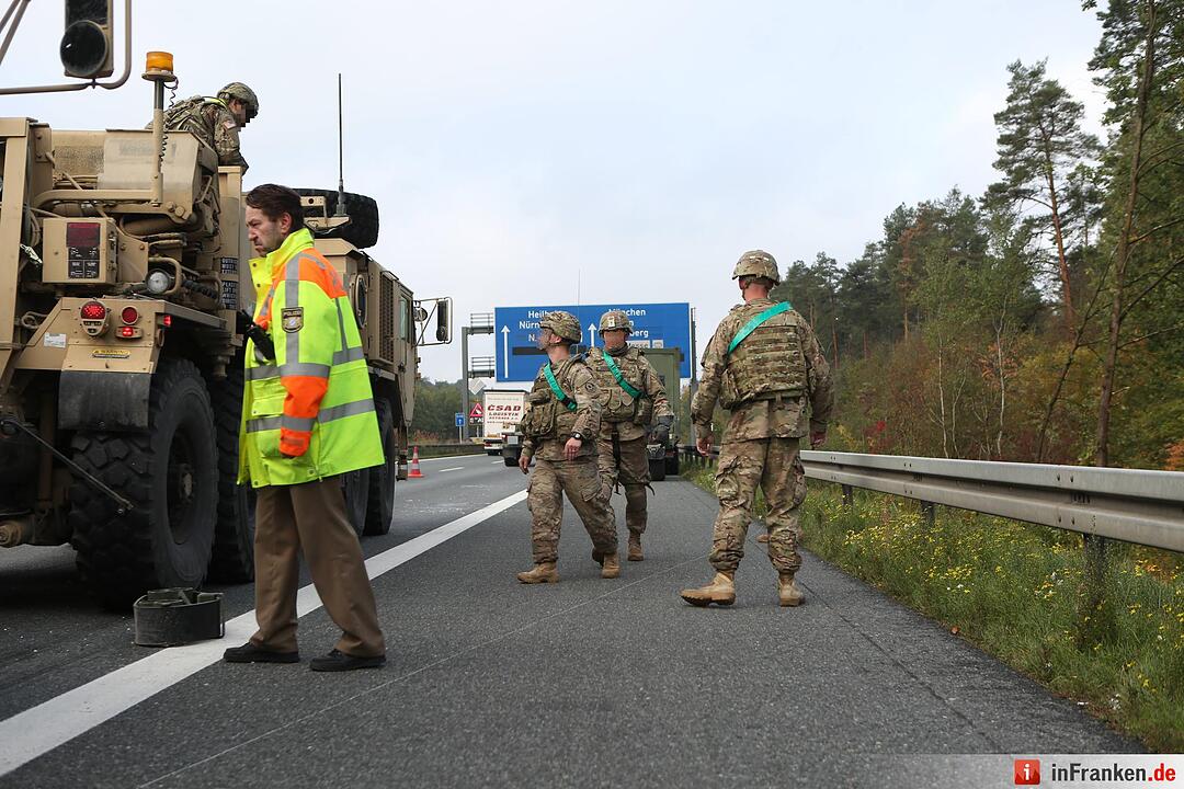 Unfall auf A6 mit US-Panzer