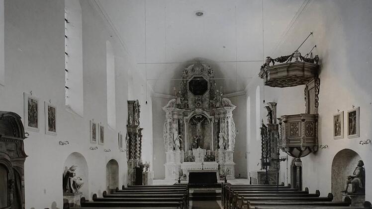 Die Wallfahrtskirche am Volkers-berg, wie sie vor der Umgestaltung aussah. Repro: Marion Eckert