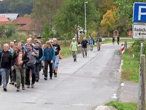 Auf dem Amtsbotenweg war die Gruppe von Königsberg nach Coburg unterwegs. Das sind immerhin rund 40 Kilometer.  Foto: Gerold Snater