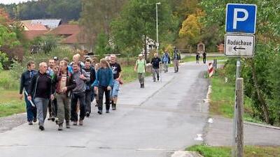 Auf dem Amtsbotenweg war die Gruppe von Königsberg nach Coburg unterwegs. Das sind immerhin rund 40 Kilometer.  Foto: Gerold Snater