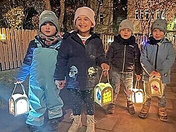 Beim Martinszug leuchteten die Kinderaugen.