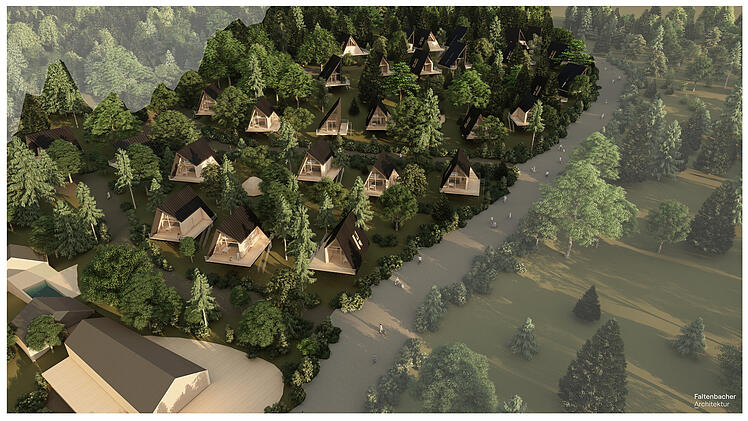 Visualisierung des Baumhaushotels