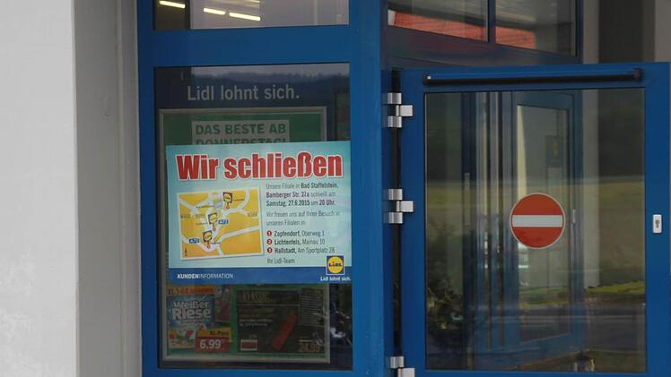 Am Samstag, 27. Juni, um 20 Uhr wird der Lidl zumindest in der Bamberger-Straße in Bad Staffelstein seine Türen schließen.  Foto: Anja Greiner