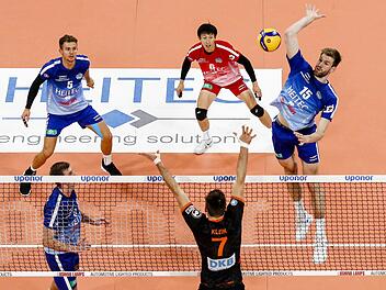Der Eltmanner Luuc van der Ent ist hei&szlig; auf das Livespiel in D&uuml;ren. Foto: Daniel L&ouml;b f&uuml;r Heitec Volleys