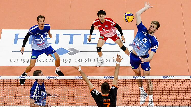 Der Eltmanner Luuc van der Ent ist hei&szlig; auf das Livespiel in D&uuml;ren. Foto: Daniel L&ouml;b f&uuml;r Heitec Volleys