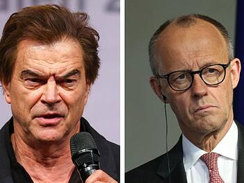 S&auml;nger Campino (links) ist von Bundeskanzler Friedrich Merz schwer entt&auml;uscht.