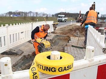 Im Gewerbegebiet Aischpark wird die Haupt-Gasleitung um 800 Meter verlängert. Foto: Andreas Dorsch