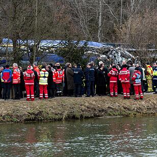 Nach dem Zugunfall in Oberbayern